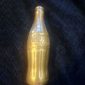 Vintage Brasd Coca-Cola Gold Bottle Collectible
